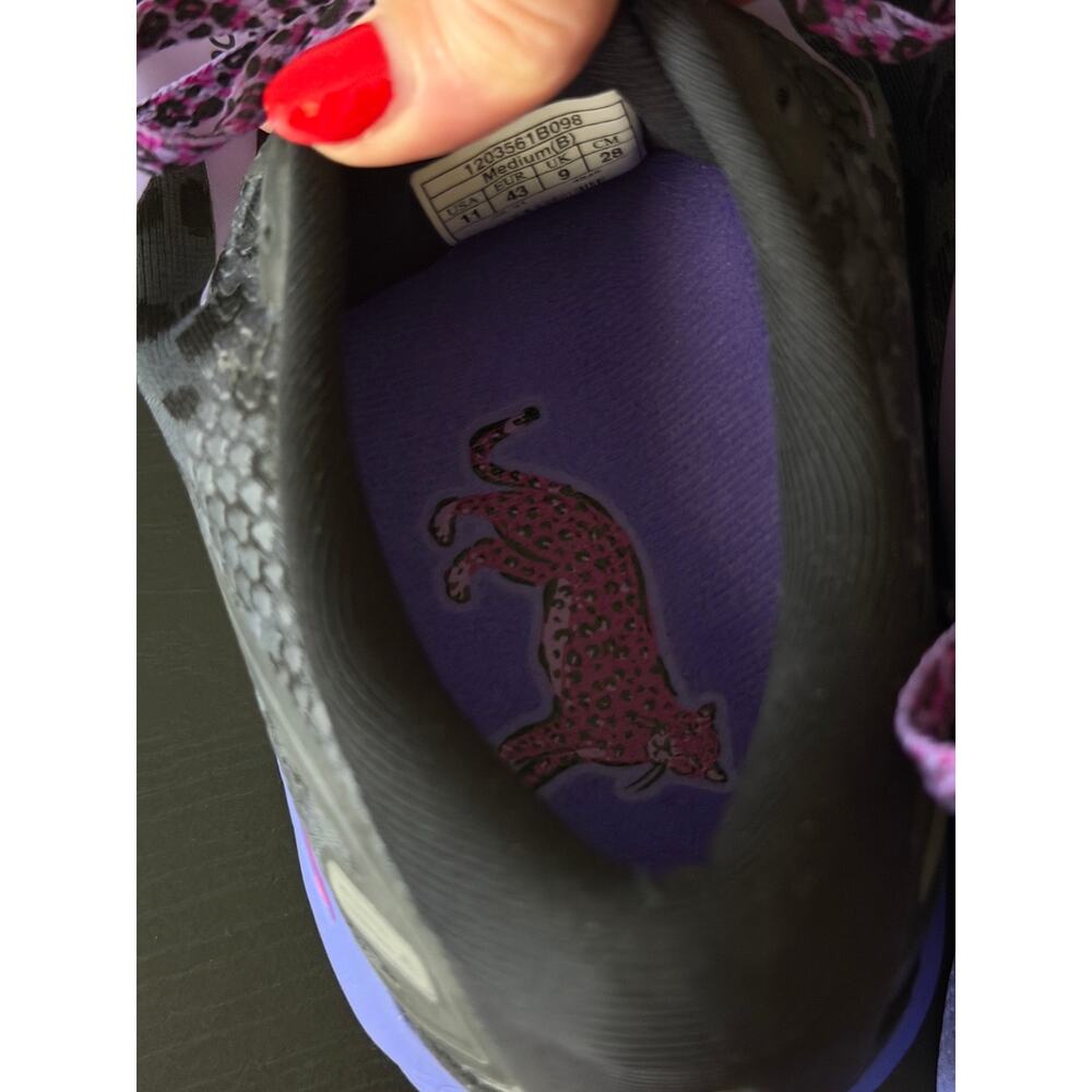 Brooks Ghost 14 Running Shoes Black Purple Leopard Print Women’s Size 11 - Picture 13 of 13